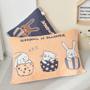 Kiss Dear | Cotton Cartoon Pillowcase For Children and Adults Pair