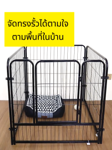 PETPALAS รั้วสัตว์เลี้ยง กรงสุนัข DIY คอกหมา คอกสุนัขพกพา กรงกระต่าย ติดตั้งง่าย แข็งแรง คอกสุนัข