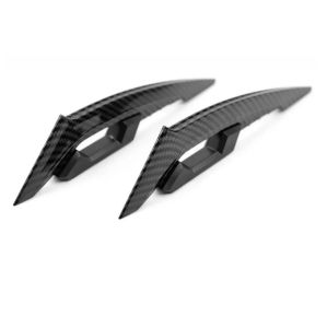 1pair Motorcycle Front Fairing Winglets Spoilers Dynamic Wing Sticker Motorcycle Winglet Aerodynamic Accessories Carbon Black