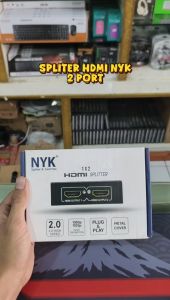 HDMI SPLITTER 2 PORT NYK 4K + Adaptor 2A