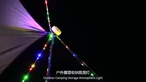 Camping Lamp RGB String Lights 10m USB Rechargeable Lantern LED Flashlights Recyclable Tent Light Belt Outdoor Garden Decoration
