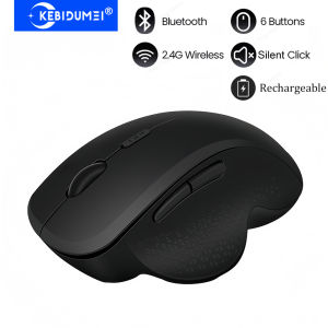 kebidumei | Dual-mode Bluetooth Mouse 2.4G Wireless Mouse 6 Button Ergonomic Mouse 400mAh Rechargeable Gaming Mice Silent Mouse For Laptop
