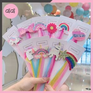 Kẹp tóc bé gái - Kẹp line tóc thẳng nhiều màu xinh xắn dành cho bé gái QiQiShop