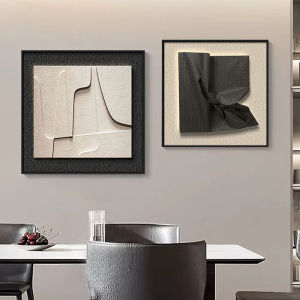 YASISHA | Minimalist Italian Black and White 3D Abstract Geometric Wall Art