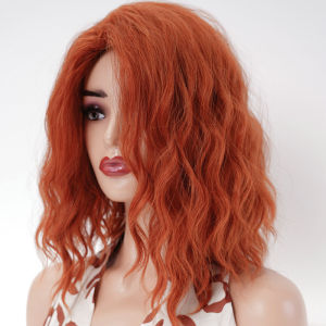 European and American fashion medium and long curly hair wig headgear fluffy natural curly hair headgear
