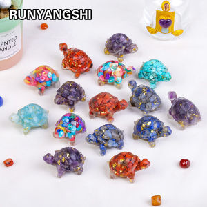 1PC Natural Crystal Stone Turtle Statue Reiki Stone Tortoise Figurine Amulet Fengshui Sculpture for Home Office Decoration