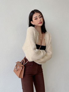 Liviahome Sweet Spicy Light Brown Knitted Open Cardigan: A Street Fashion Must-Have