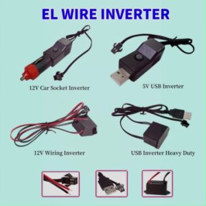 Universal 12V EL Wire Inverter with Built-In Power Supply for Car Neon Glow Light Strips