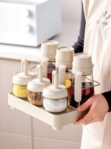 onlycook | Kitchen Glass Oil and Seasoning Storage Set