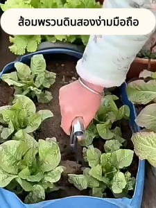 ส้อมสองง่ามแบบมือถือสำหรับคลายดิน ปลูกผัก ปลูกดอกไม้ ใส่ปุ๋ย กำจัดวัชพืช จัดส่งจากประเทศไทย