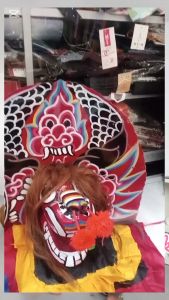Topeng Barongan Caplokan Anak – Mainan Tradisional Reog Kuda Lumping Barongsay