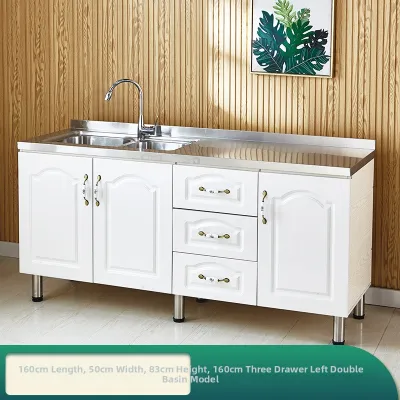 Easy-to-Assemble Stainless Steel Kitchen Cabinet Water Sink Cabinet