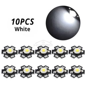10X 20mm 3V 3W Led High Power Chip Light Bead White Red Blue Green Led Beads Emitter LED Bulb Diodes Lamp with Star Min Heatsink