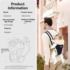 HamshMoc Baby Carrier Ergonomic M Position 4in1 Breathable Lightweight Newborn Front Back Infant Wrap Sling Backpack