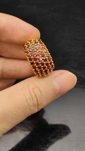 เรือนเงินแท้92.5% แหวนพลอยโกเมนจันทบูรี 53 เบอร์ 6.5 US ไม่มีใบรับประกันสินค้า เนื้อใส ไซส์นิ้ว สีแดงอมน้ำตาล