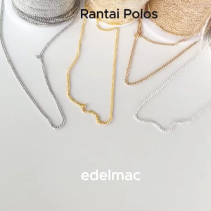 Rantai Nuri Nori Beras Pentol Emas Perak Necklace Earrings Gold Silver Perhiasan Kalung AntingGelang