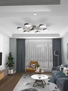 Modern LED Chandelier with 3 Different Colors for Living Room Bedroom Hotel Apartment Study Home LED Chandelier Ceiling Lighting