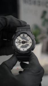 Jam Tangan Pria Casio G-Shock GA-110WD-1A White Dial Black Rubber Band