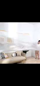 (10pcs) พลาสติก พลาสติกกันฝุ่น พลาสติกป้องกันฝุ่นเฟอร์นิเจอร์กันน้ำผ้าคลุมเตียงป้องกันฝุ่นละออง