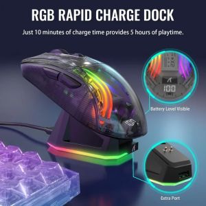 ATTACK SHARK | ATTACK SHARK X2 Pro Wireless Gaming MousePixArt3212 Sensor Magnetic RGB Tri-Mode Bluetooth Adjustable DPI for Win/MAC