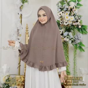 BISA COD Hijab Syari Soft Pet Antem Kode SUMAN Bahan Kringkel Premium by Ory AjeZas Collection