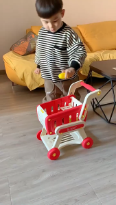 【Bestmix】รถเข็นช้อปปิ้งเด็ก รถเข็นซุปเปอร์มาร์เก็ต บทบาทสมมุติ ของเล่นเสริมพัฒนาการ