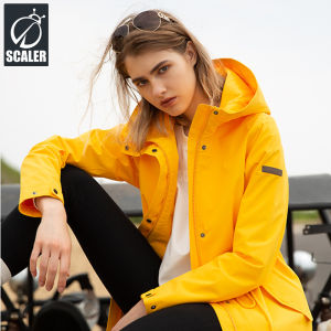 Scaler Womens Outdoor Travel Windproof Waist-Cinched Single-Layer Jacket Breathable Waterproof Summer Camping Hiking Windbreaker