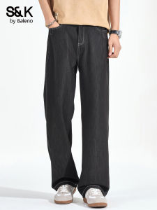 BALENO | Mens Summer Light Ice Silk Loose Straight Leg Denim Pants