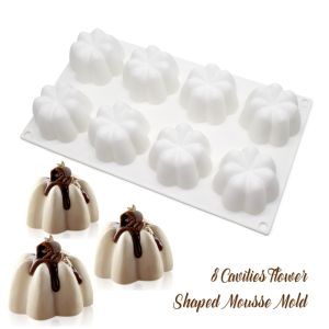 Mold Kẹo Jello Silicon Loại Thực Phẩm 8 Hoa Quả Dứa Baking Chocolate Pháp Mould Baking DIY Phụ Kiện Nhà Bếp