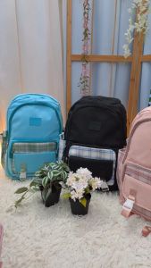 🔺3134 Korea School bag / 书包 / Beg Galas Sekolah ( Primary & Secondary Saiz 16" / 43 cm ) Backpack / 背包 Design Petak