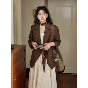Large Size TR Twill Split Slit Straight Shoulder Pad Suit Jacket
