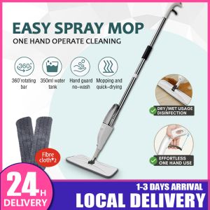 Easy Spray Mop Washable Microfiber Clean Degerming Spray Mop Automatic Mop 2in1 Mop Space Saving Household Living Mop Lazy Mop [free 2pcs Microfiber]