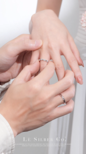 Le Silber Co. S925 Sterling Silver - The Star and Sky Couple Rings Cincin Pasangan Perak