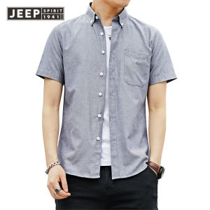 JEEP Tinh Thần Nam Mới Mùa Hè Của Ngắn-Áo Có Tay Người Đàn Ông Của Kinh Doanh Bình Thường Màu Trắng Tinh Khiết Áo Sơ Mi Chuyên Nghiệp Hàng Đầu Giản Dị
