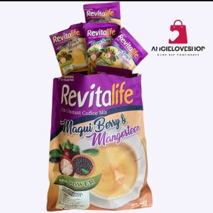 Revitalife 3-in-1 Instant Coffee Mix Maqui Berry & Mangosteen with Maqui Power.