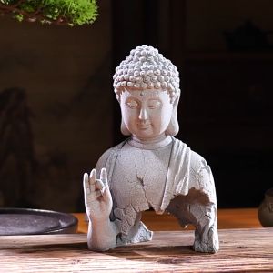 Tượng Phật Thích Ca Nửa Thân Tịnh An Chất Liệu Bột Đá Sa Thạch Cao Cấp Tượng Decor trang trí trưng bày tiểu cảnh