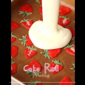 Cetakan Kertas Kue Bolu Gulung Cake Roll Printing Kertas Roti Baking Paper Motif Buah Hewan Pastoral