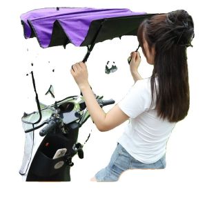 Electric Car Sunproof and Rainproof Cover Retractable Foldable Battery Car Invisible Awning Canopy New Arrival Quick Release Motorcycle Umbrella