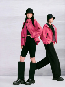 Guvet | Pink Outdoor Soft Shell Jacket Waist-accentuated
