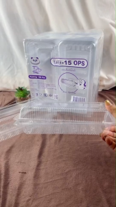 DEDEE กล่องใส OPS DD-15 ยกลัง(1600ใบ) บรรจุภัณฑ์เบเกอรี่ที่ใส่อาหารและเครื่องดื่ม บรรจุภัณฑ์เบเกอรี่ กล่องข้าว ไม่เป็นไอน้ำ