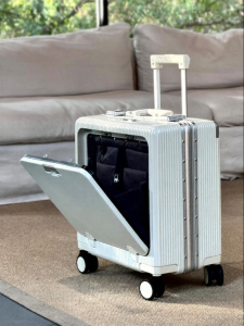MIGEBAO | Aluminum Frame Front Opening Carry-on Luggage 18 inches