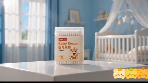 BUY 1 TAKE 2 Baby Cotton Buds Scooper Round 400 Tips (200pc) 1BOX Tiny Gentle Care Swabs for Newborn Natural And Gentle On The Skin Family Pack