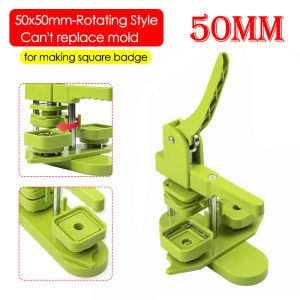 50mm Square Fridge Magnet Badge Making Machine for DIY Making Magnet Refrigerator Button / Plastic-base Badge Pins Art Crafts