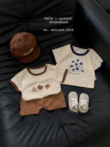 Áo Thun và Quần Short Bằng Cotton Thông Gió Lớp A Cho Bé Trai