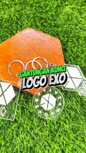 GANTUNGAN KUNCI AKRILIK LOGO EXO SEHARI JADI TANPA MINIMAL ORDER