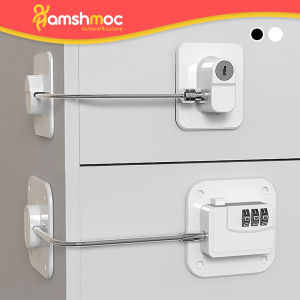 Hamshmoc Multifunctional Child Safety Lock Anti-Opening Cabinet Combination Lock With Key Easy To Install Prevent Children From Opening For Child Safety Protection