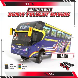 MAINAN BUS TELOLET BASURI NYALA LAMPU BUNYI SUARA TEROMPET