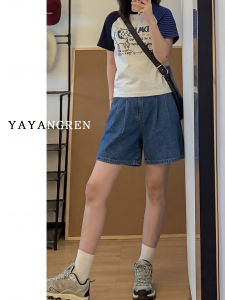 YAYANGREN | Plus Size Fitting Short Denim Pants Light and Cool Fabric