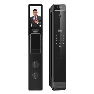 Fingerprint Password Recognition Smart Door Lock with Large Screen Cat Eye