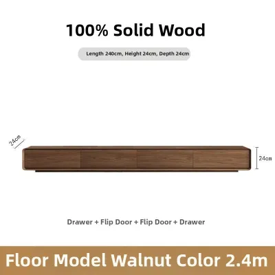 Modern Minimalist Japanese Style Solid Wood TV Cabinet